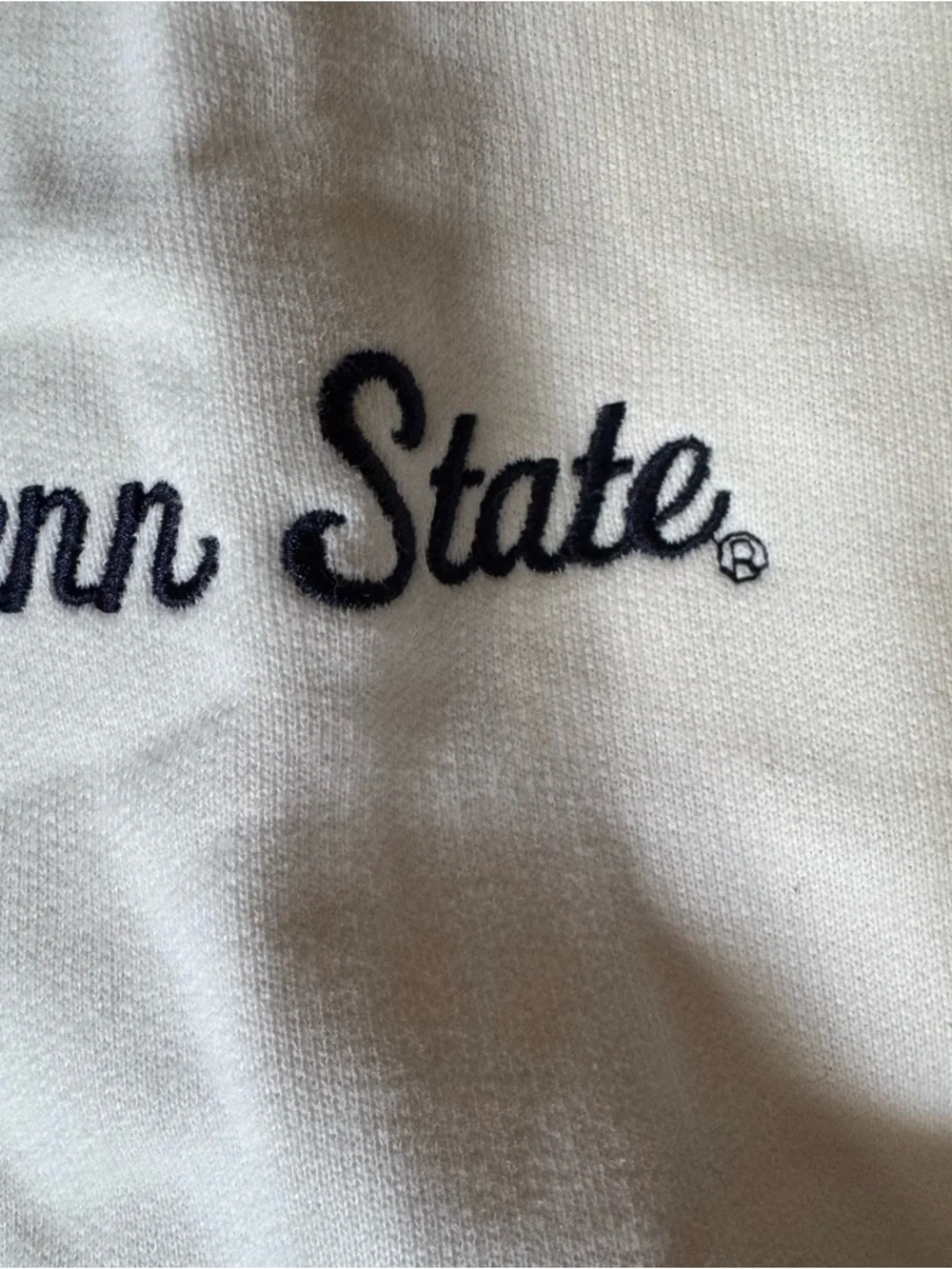 Penn State Nittany Lions Traditions Quarter Zip Pullover XL NWT Cream Navy